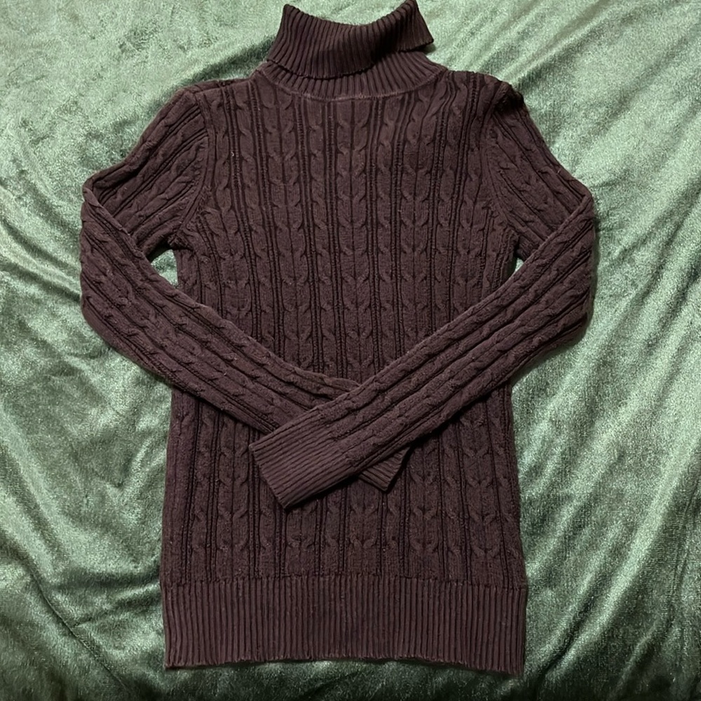 Black turtleneck sweater